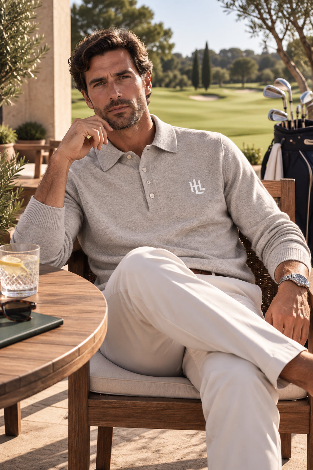 Polo Indoor — Gris chiné