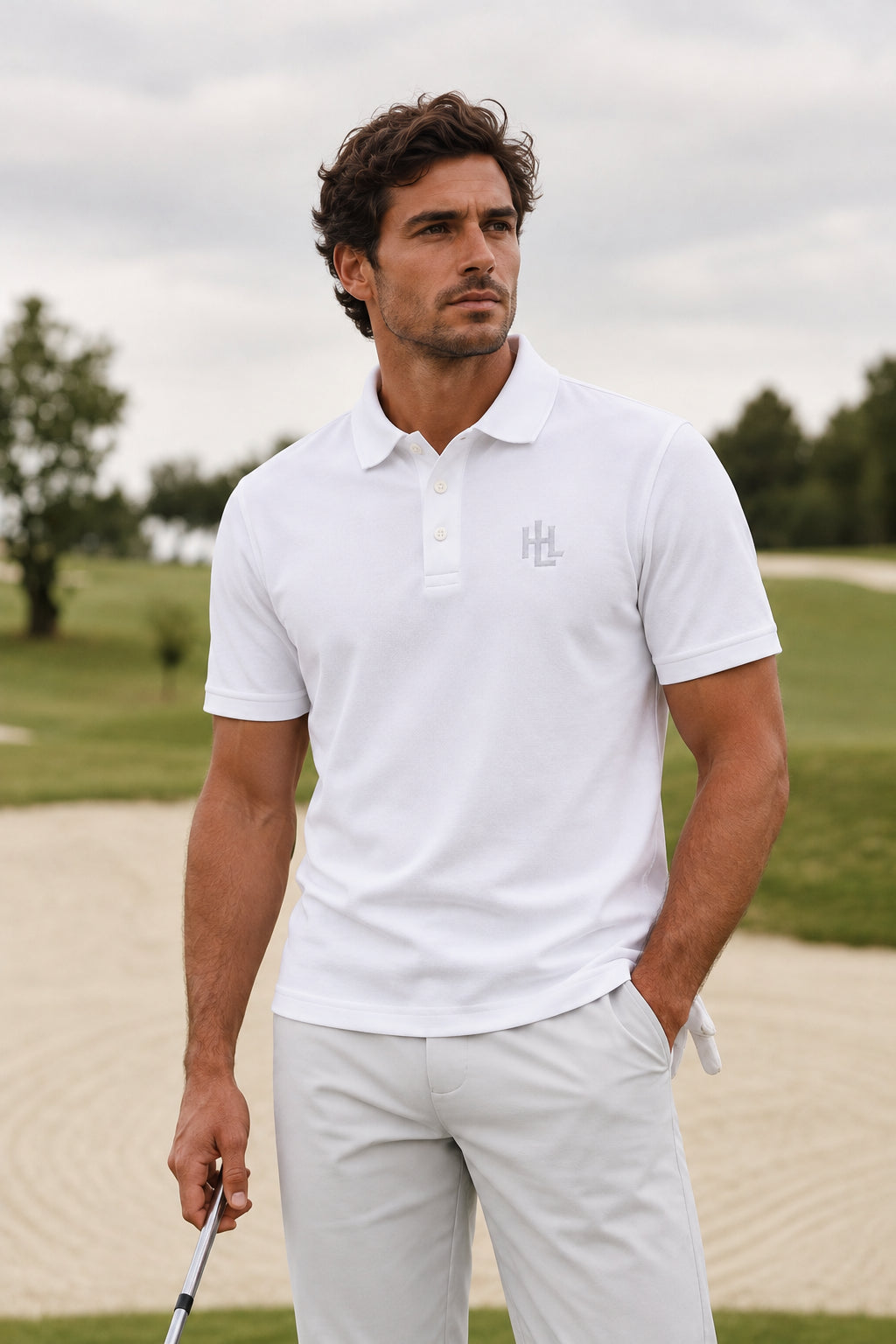 Polo Coup droit — Blanc