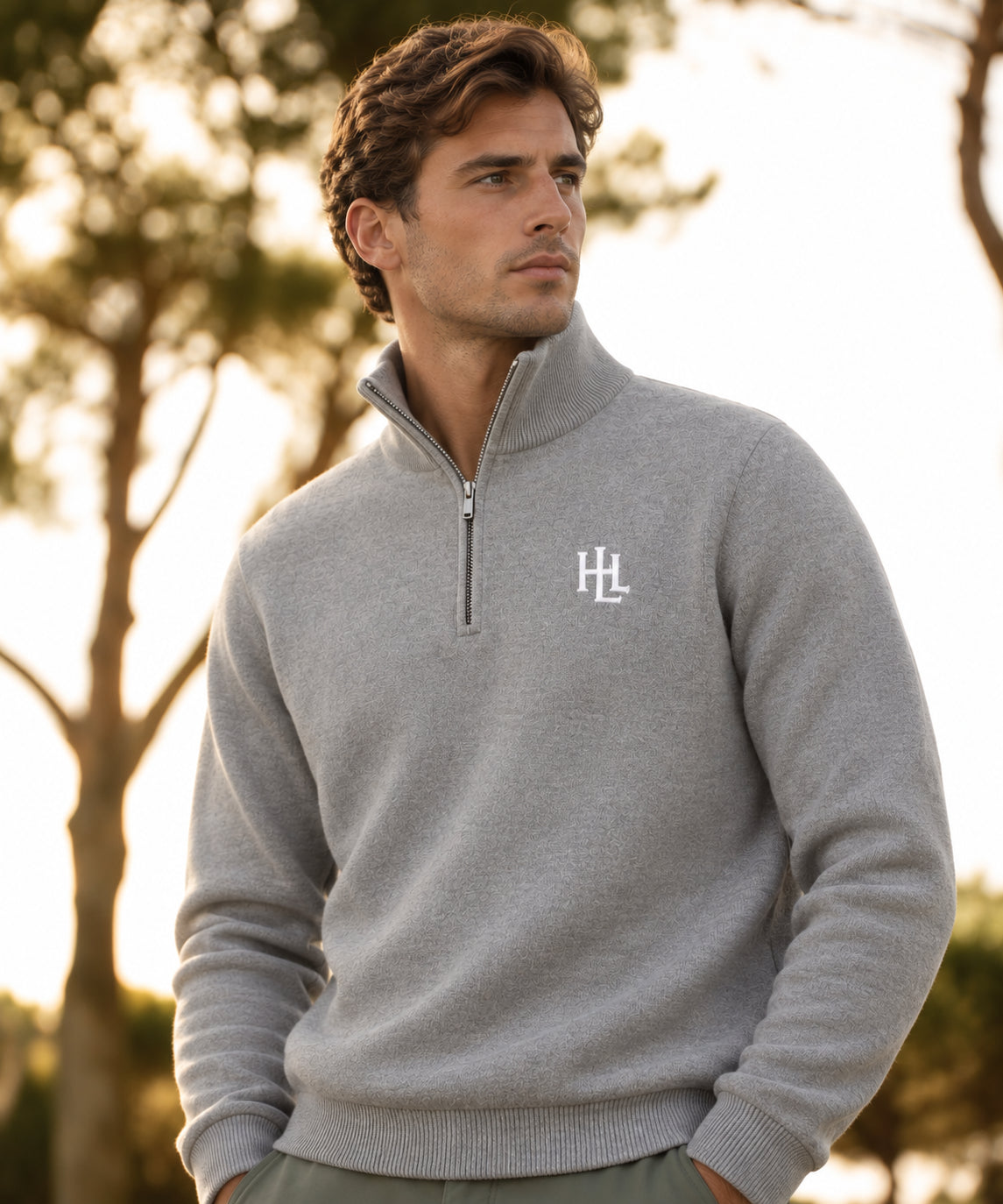 Sweat Grand Chelem — Gris chiné