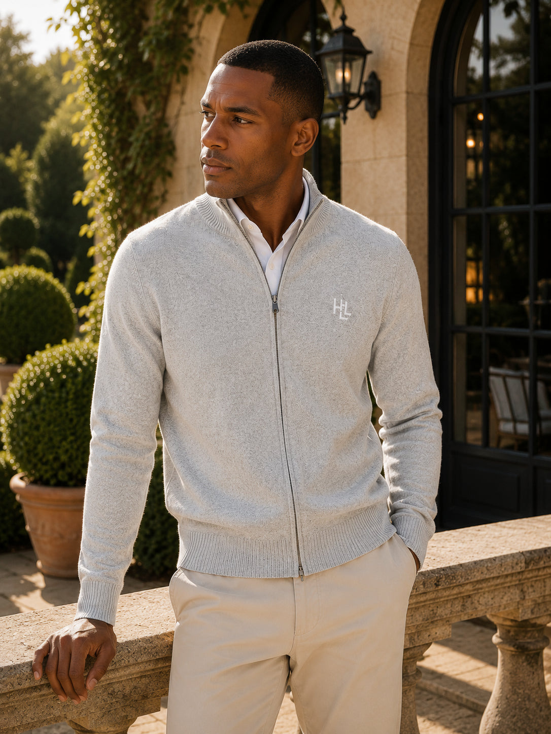 Cardigan Victoire — Gris chiné