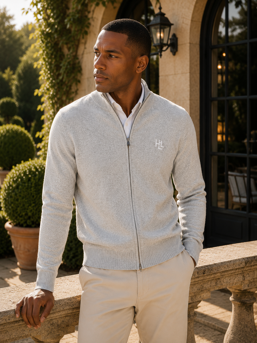 Cardigan Victoire gris - lifestyle