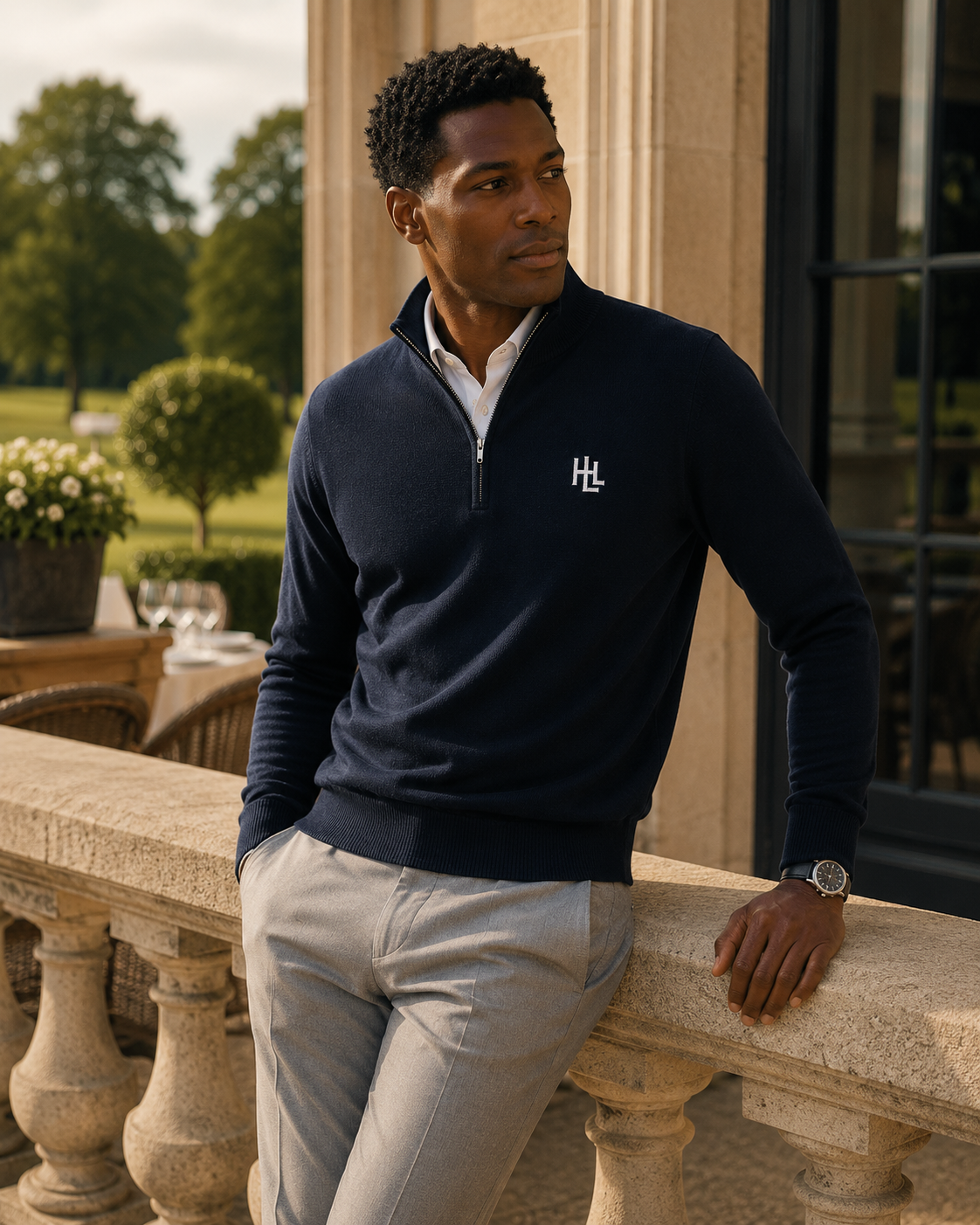Sweat Grand Chelem — Bleu chiné